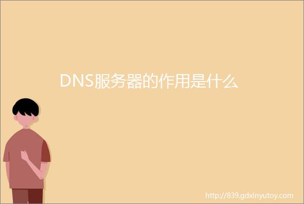 DNS服务器的作用是什么